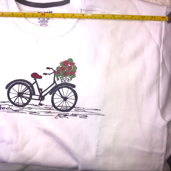 NWT Swearshiry Geranium Bicycle Design XL PLUS - Picture 2 of 7